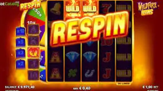 Wildfire Wins slot with bonus symbols